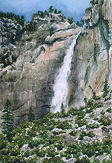 Yosemite Falls from the Village Watercolor